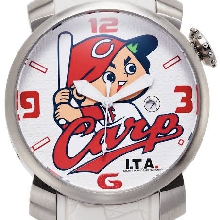 下松)I.T.A 広島東洋カープ CARP カープウォッチコラボレーション 腕時計 第4弾 50本限定品 ◆N2311033 KM11B アイ・ティー・エー(I.T.A.) 【広島東洋カープ】I.T.A.